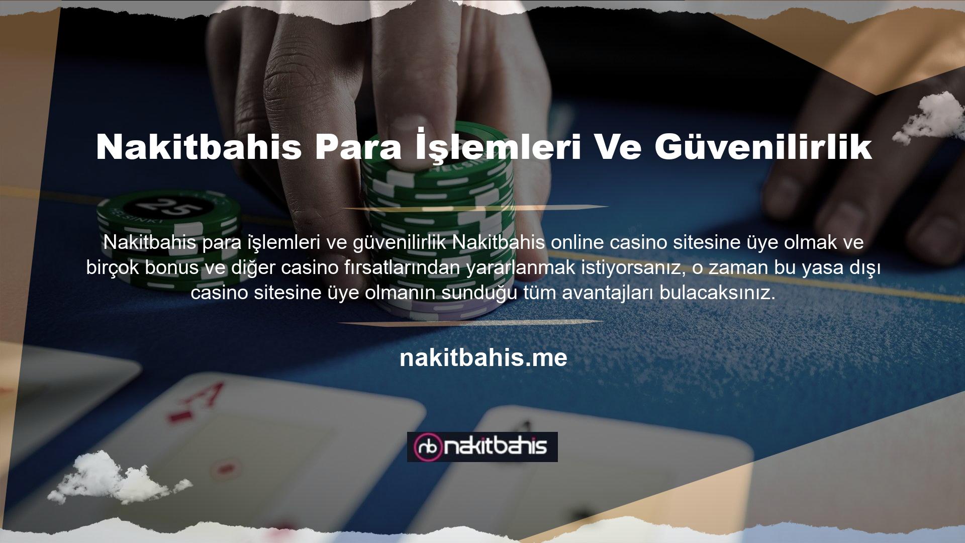 Dünyanın en önemli sitelerinden biri olan Nakitbahis, casino oyunları alanına birçok yenilik getirmiş ve önde gelen yasa dışı casino siteleri alanına büyük değer katmıştır