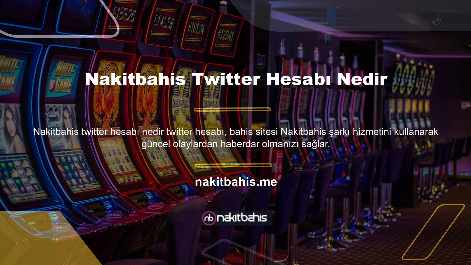 7/24 hizmet sunan ve en güncel etkinliklere anında erişim sağlayan Nakitbahis bahis sitesinin Twitter hesabını ziyaret edin
